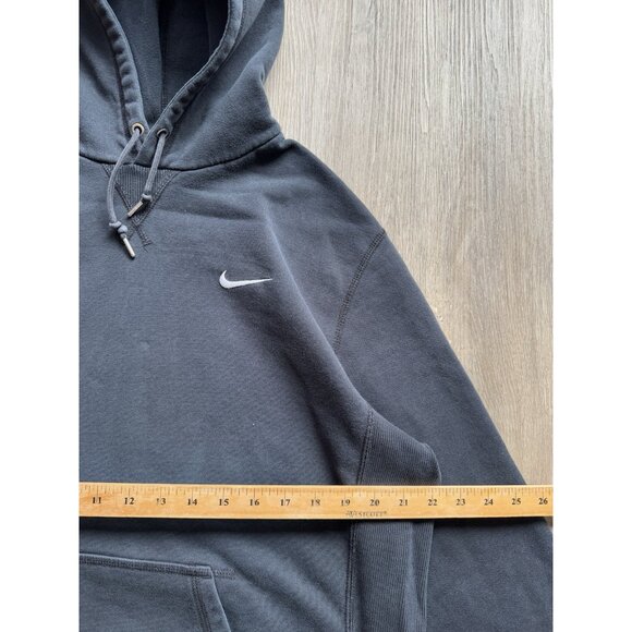 Rare Vintage Y2K Nike Mini Swoosh Black Hoodie Sweater Large Sports Gym Run - Picture 12 of 13
